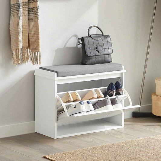 banc rangement chaussures elegance avec sac et souliers