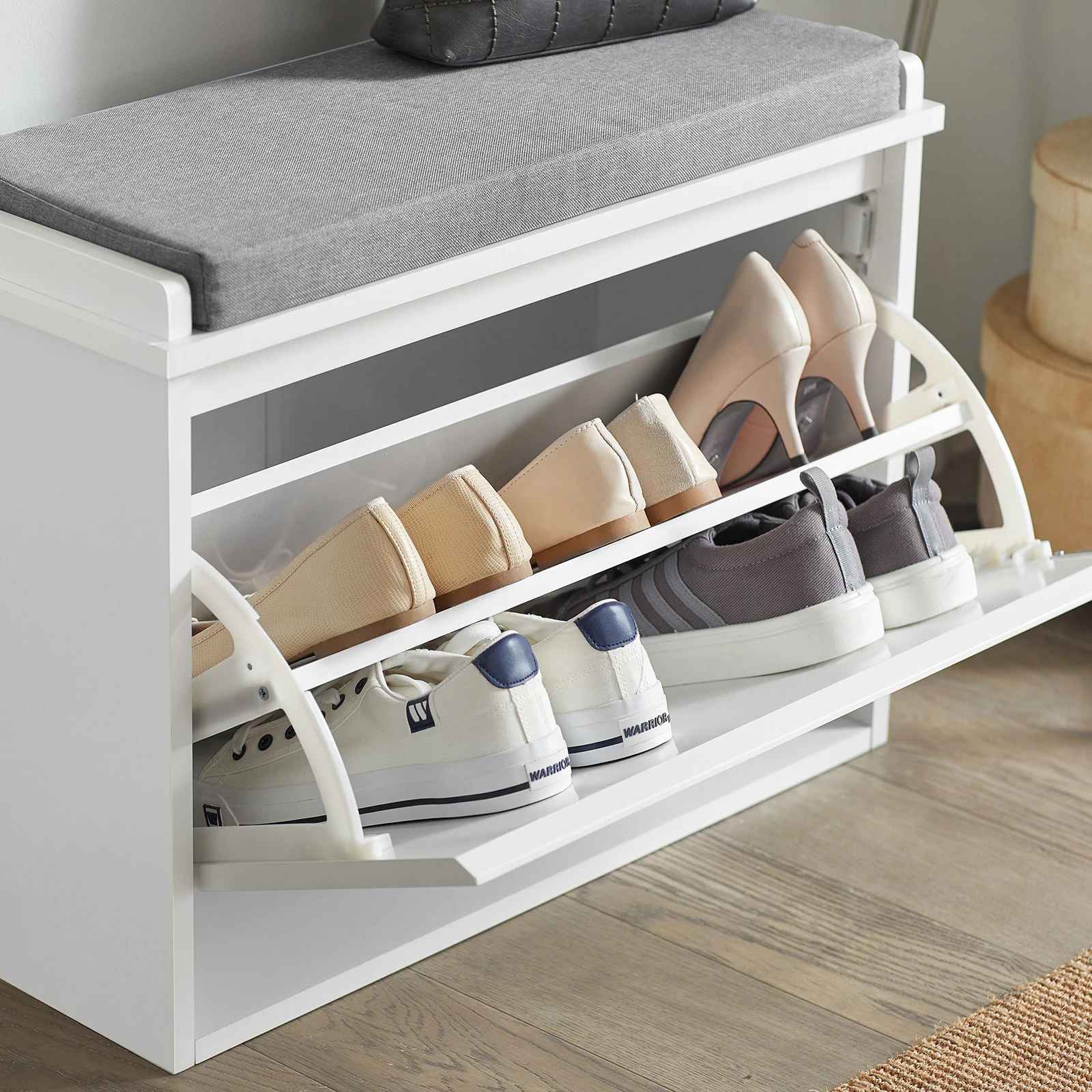 banc rangement chaussures elegance ouvert