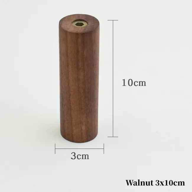 crochets muraux noyer rond 3x10