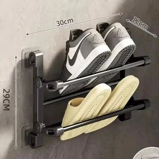 Étagère à Chaussures BathroomShoeRack™ Noir 30cm