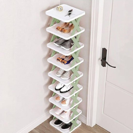 etagere a chaussures modularis avec souliers montres et cles