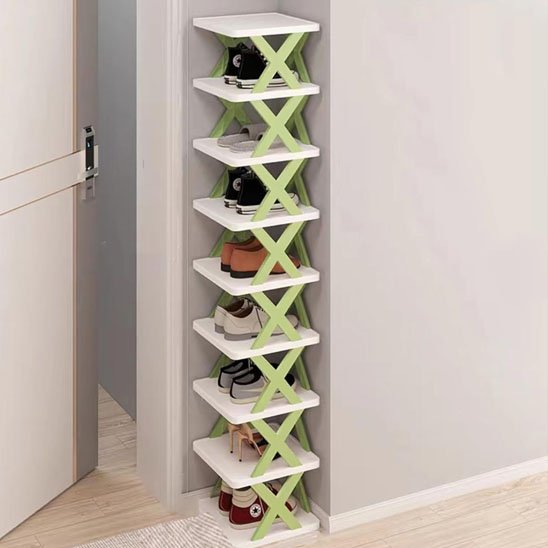 etagere a chaussures modularis dans le coin