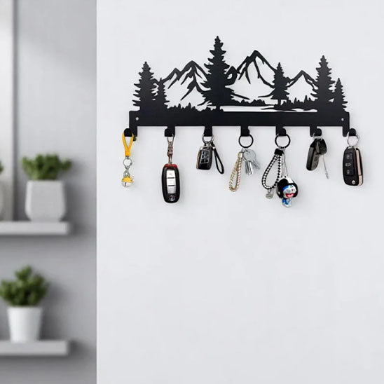 porte cles mural mountain dans un bureau