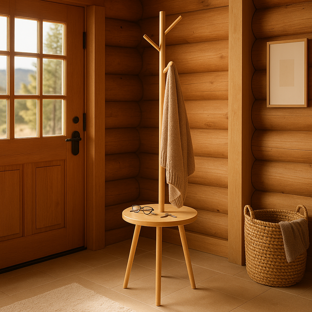 porte manteau bois dans un chalet