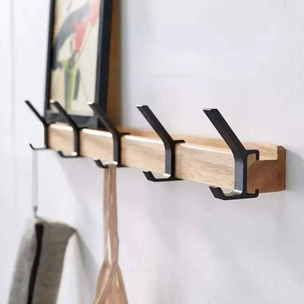 porte manteau bois mural mobilehook avec cadre