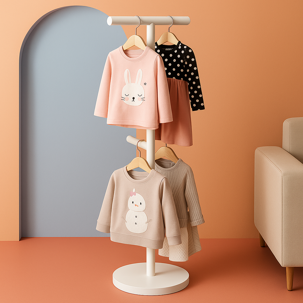 porte manteau enfant zako avec chandails