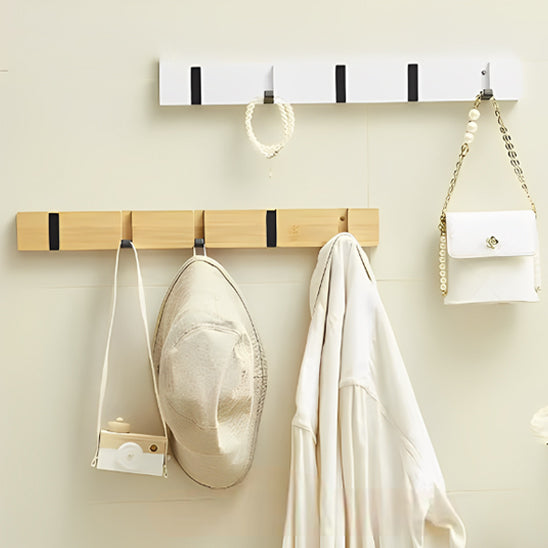 porte manteau mural bois bambou deux couleurs