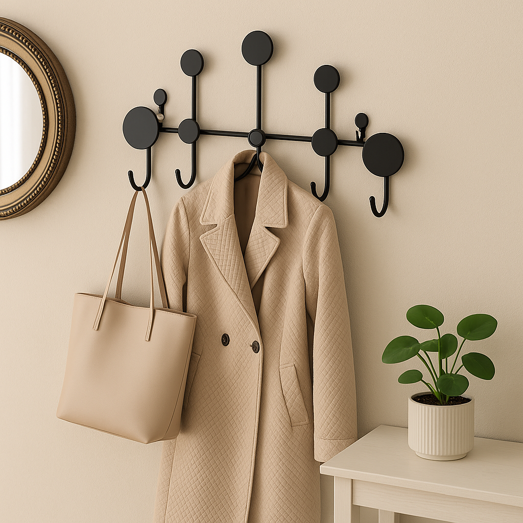 porte manteau mural design avec veste