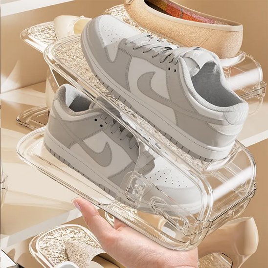 range chaussures acrylique transparent espadrille