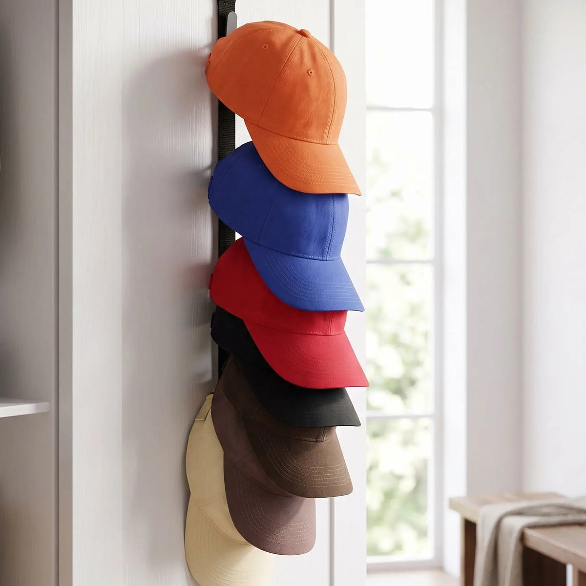 Rangement casquette FJELL™ bretelle en nylon renforcé vu de côté pour montrer la finition premium