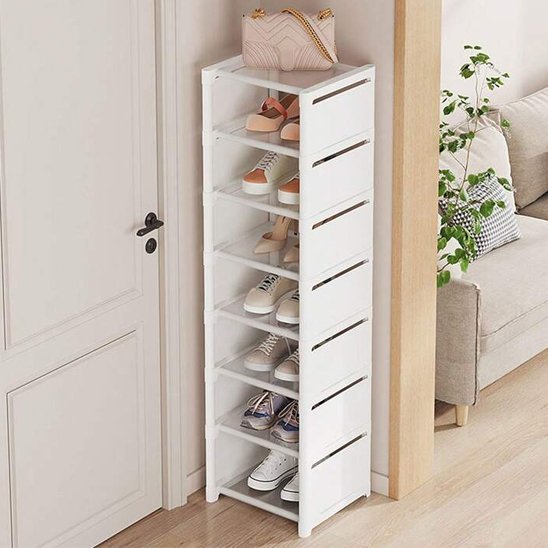rangement chaussures modulaire superposable dans entree avec sac