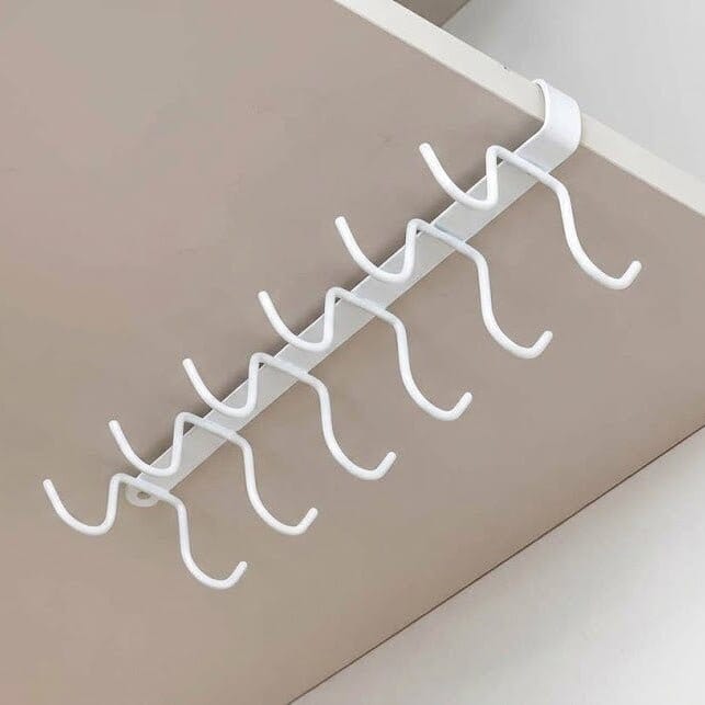 Support à Casquette | Suspendu – Double Rangée Pour Placard (Lot de 2) Support à casquette Rangement signature Blanc brillant