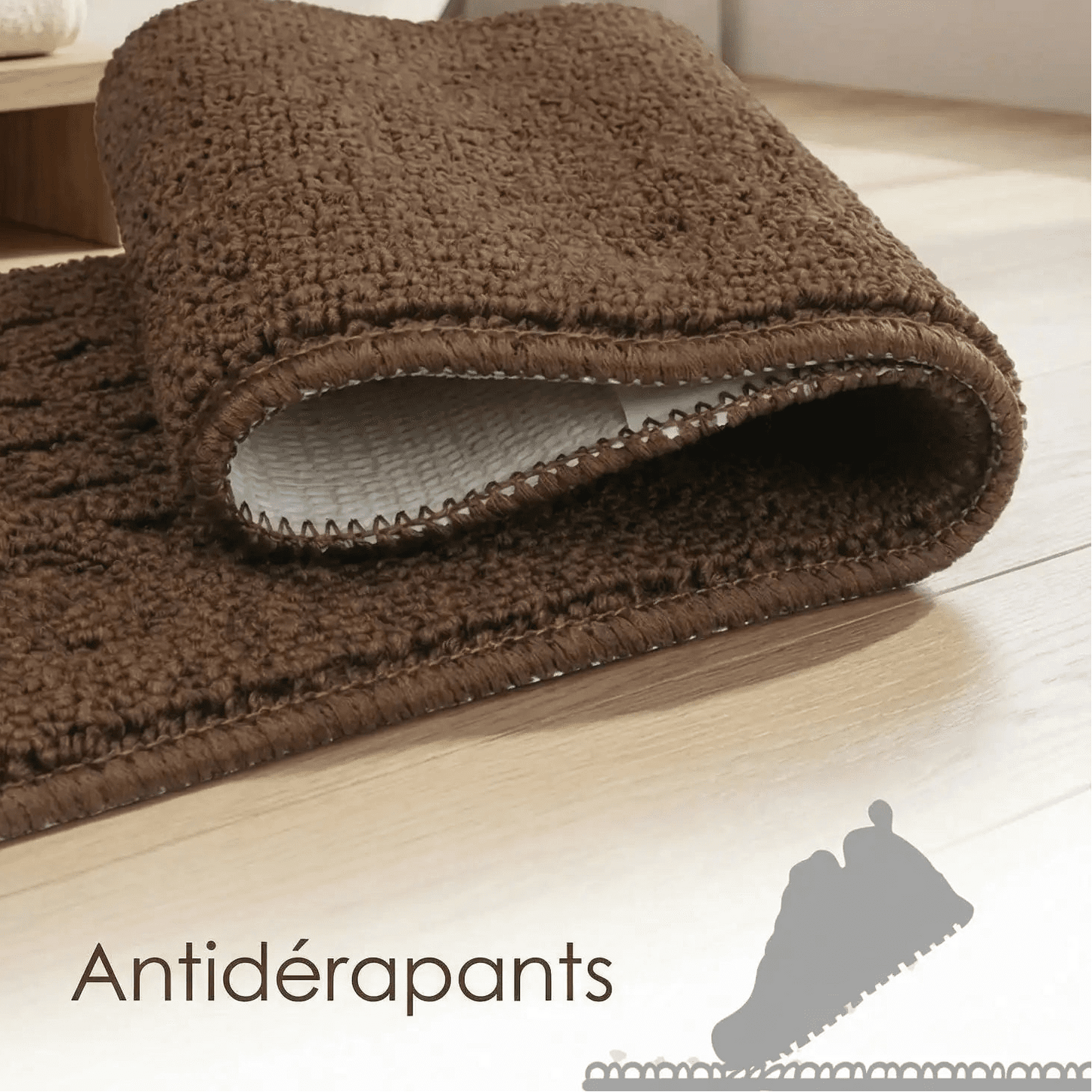 Tapis d'entrée intérieur | Demi-Lune Antidérapant - Rangement signature