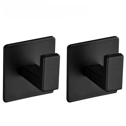 Crochets Muraux | Adhésifs en Aluminium – Noir Mat crochet mural Rangement signature Lot de 2 