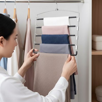 Cintre pour Pantalon Gain de Place | Multi-barres - Rangement signature