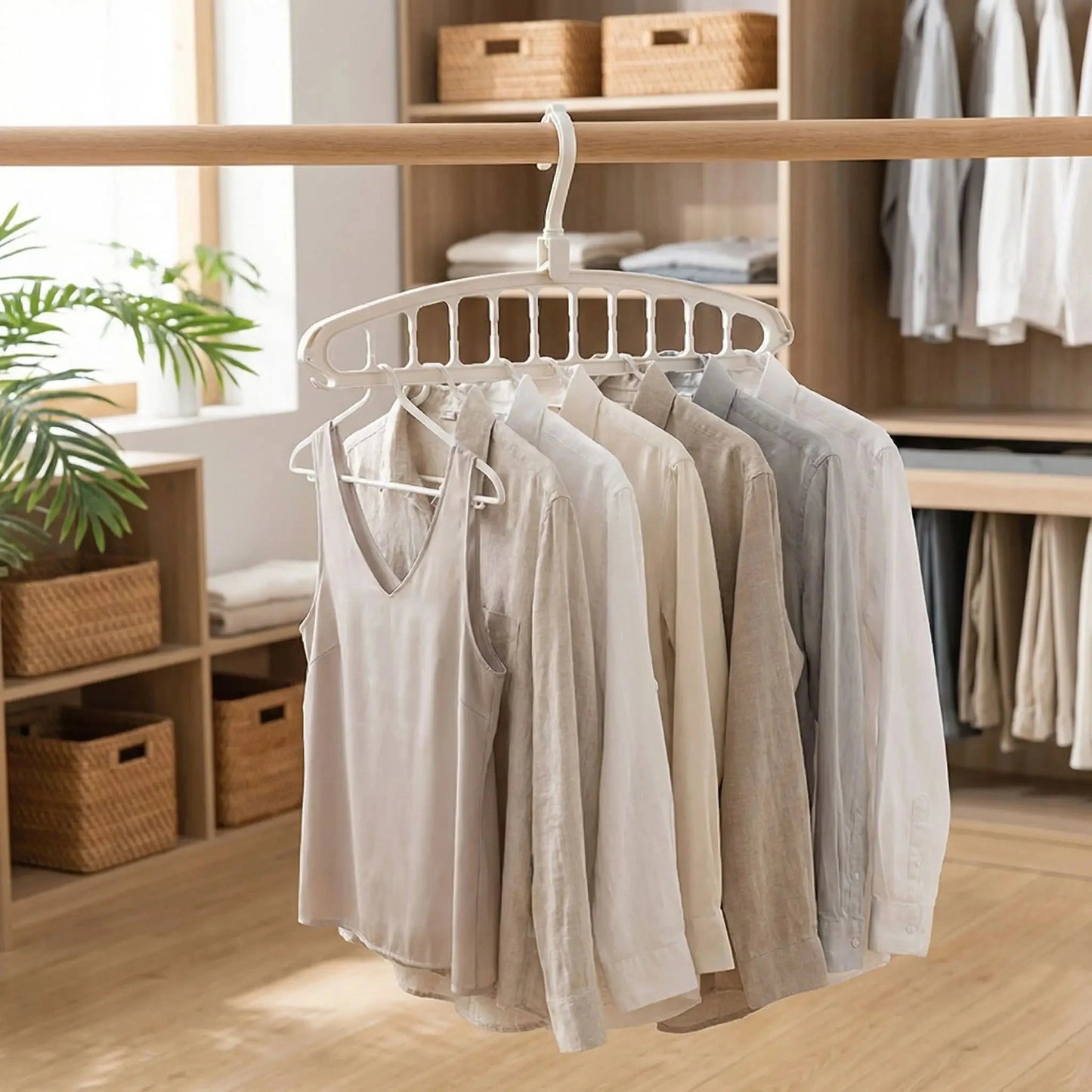 Cintres | Multi‑Niveaux Gain de Place (Pack de 3) Design Élégance Cintres et Rangement Rangement signature Blanc Élégance 