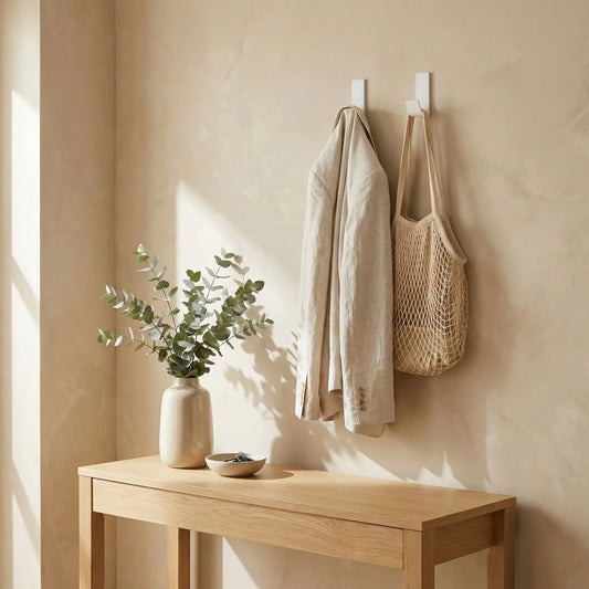 Crochet adhésif en aluminium avec veste et sac