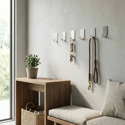 Crochet adhesif solide avec clés et laisse pour chien