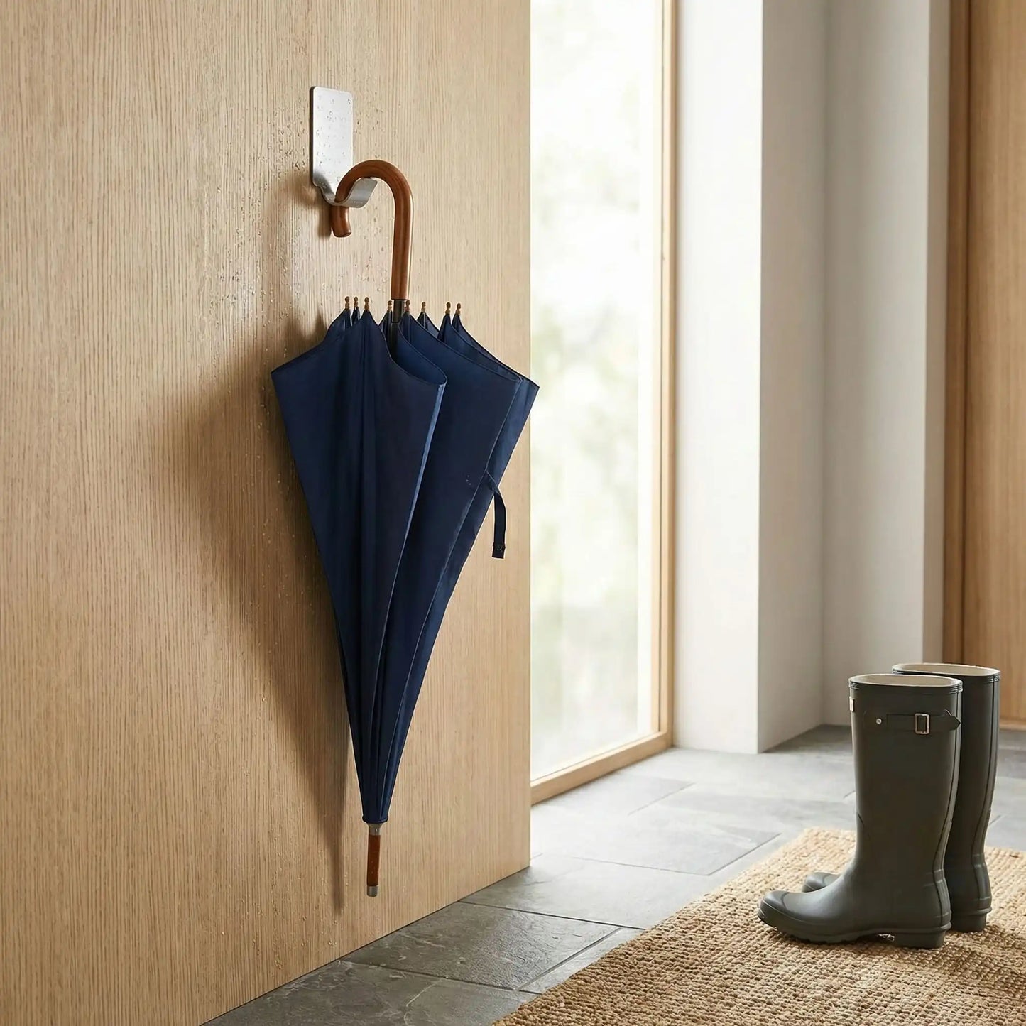 Crochet adhesif solide avec parapluie