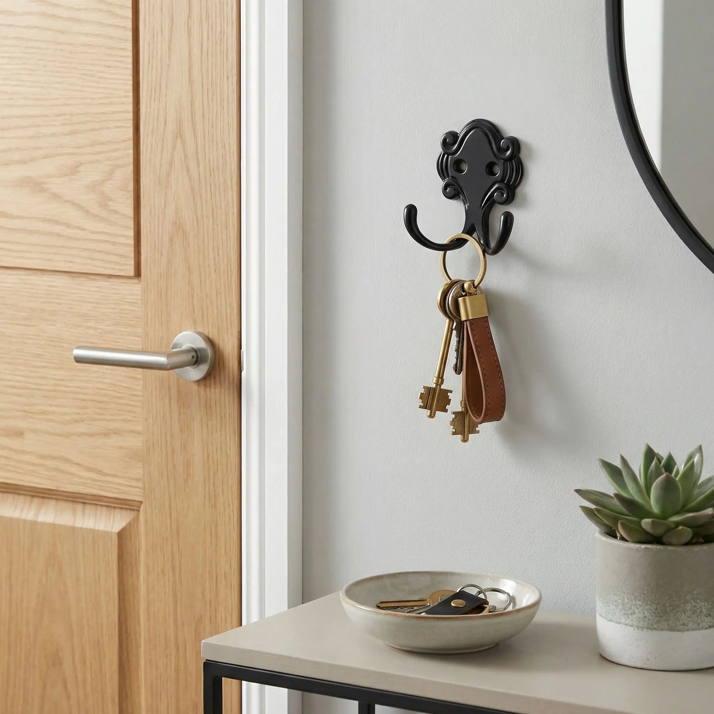 Crochet mural antique clés