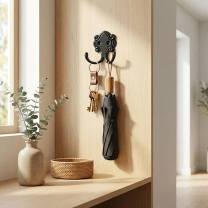 Crochet mural antique décoratif parapluie