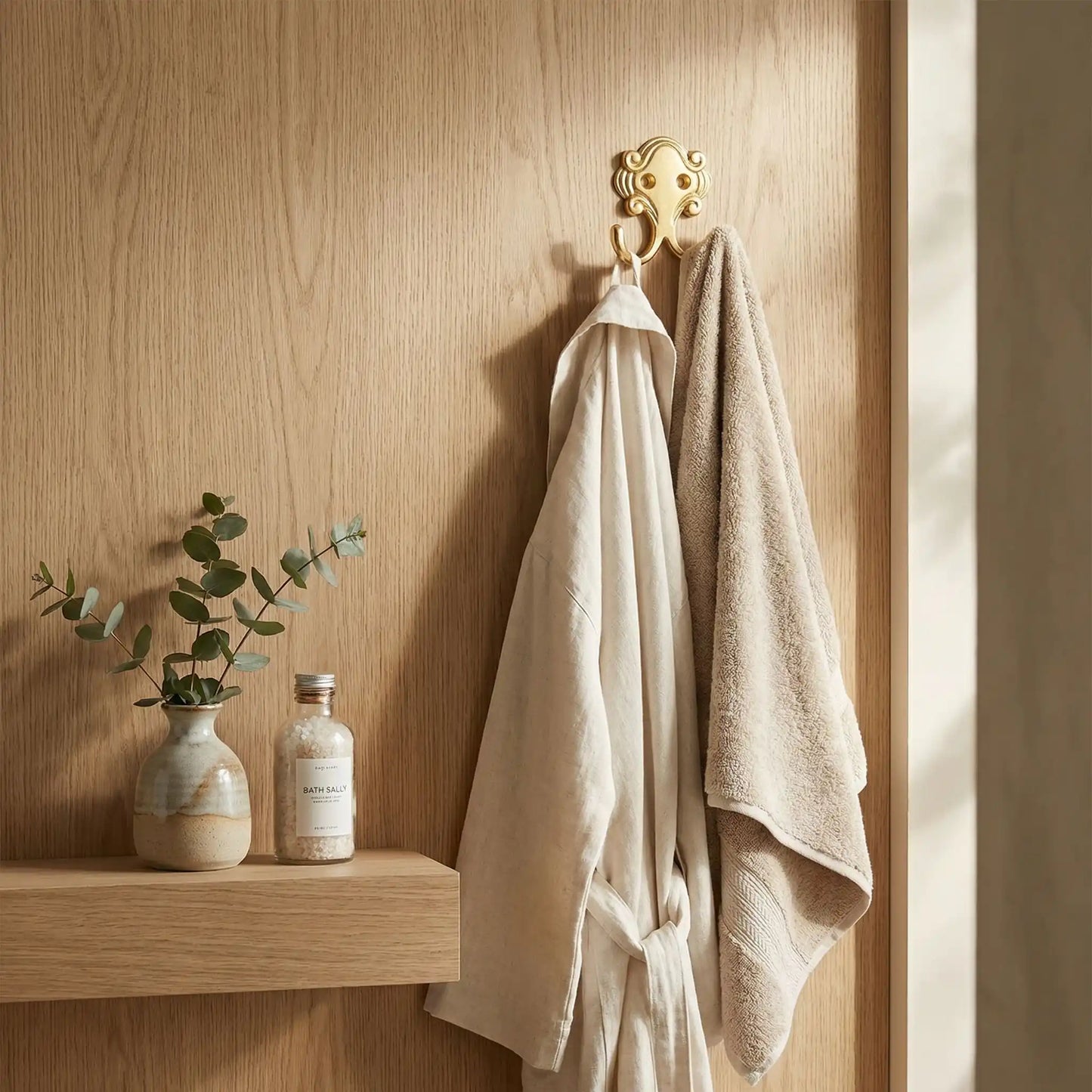 Crochet mural antique décoratif salle de bain