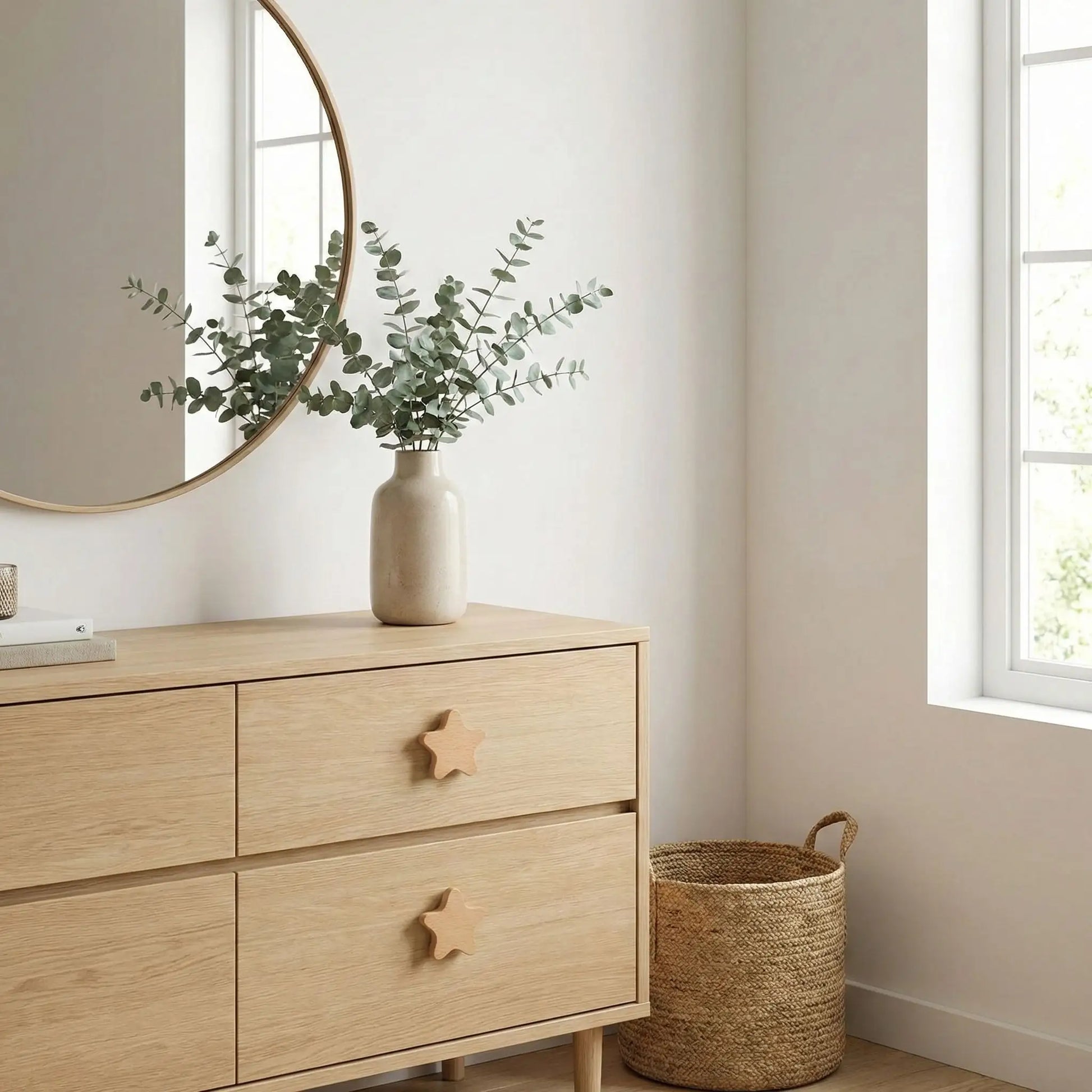 Crochet mural étoile Scandi Naturel