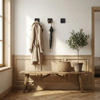 Crochets muraux adhésifs sans perçage avec parapluie et veste