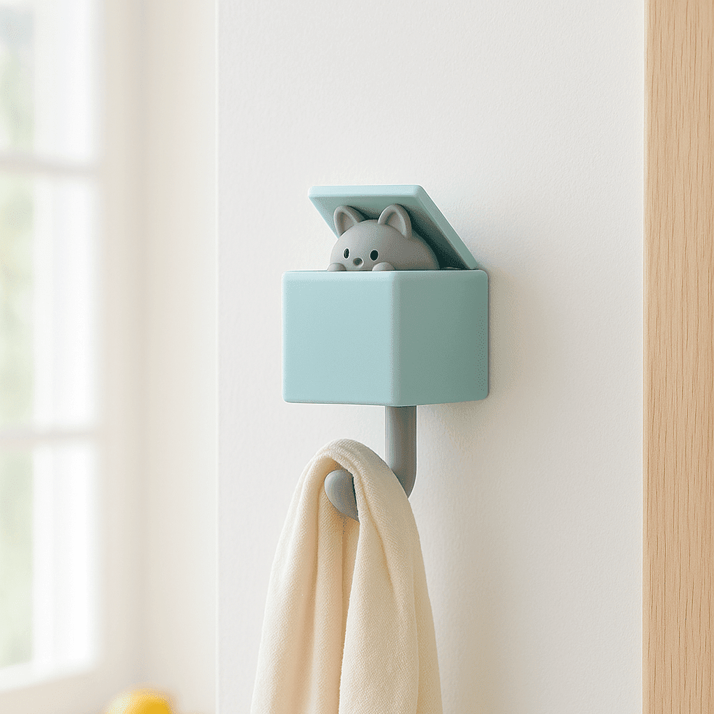 Crochets Muraux Animaux | Le Rangement Interactif qui fait Sourire crochet mural Rangement signature Souris bleu 