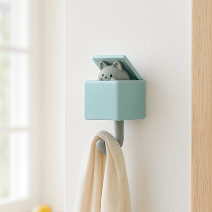 Crochets Muraux Animaux | Le Rangement Interactif qui fait Sourire crochet mural Rangement signature Souris bleu 