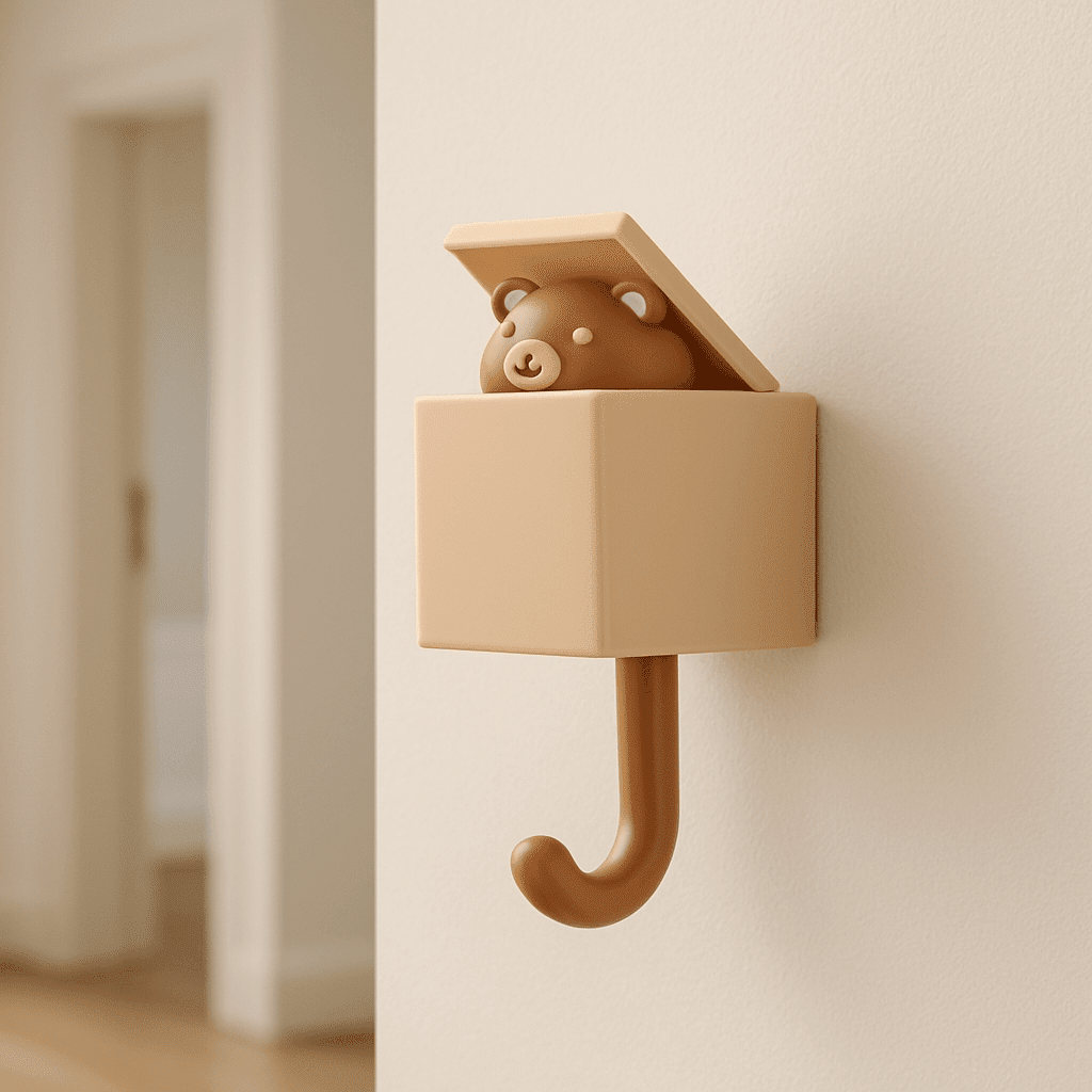 Crochets Muraux Animaux | Le Rangement Interactif qui fait Sourire crochet mural Rangement signature Ours brun 
