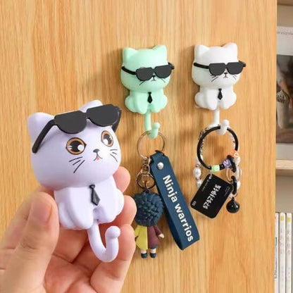Crochets Muraux | Chat Animé crochet mural Rangement signature 