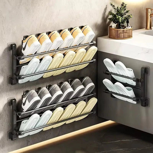 Étagère à Chaussures - BathroomShoeRack™ - Noir - Rangement signature