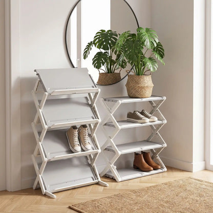 Étagère à chaussures CompactFold en PP haute densité FJELL™ pour entrée organisée