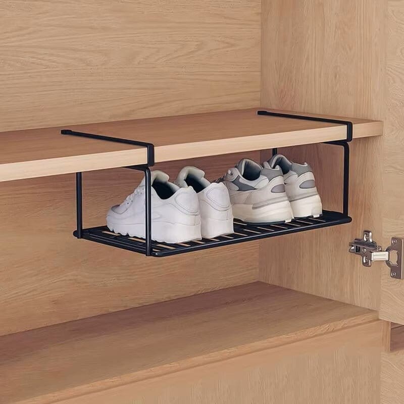 Étagère à chaussures suspendue | ShoeHook™ - Gain de place (Noir) Rangement chaussures Rangement signature 