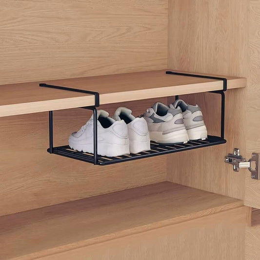 Étagère à chaussures suspendue | ShoeHook™ - Gain de place (Noir) Rangement chaussures Rangement signature 