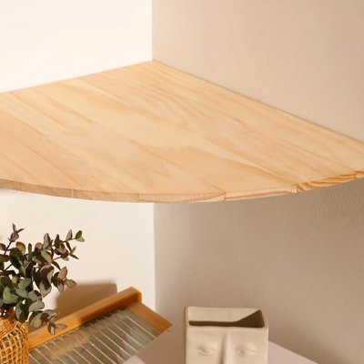 Etagere angle murale en bois