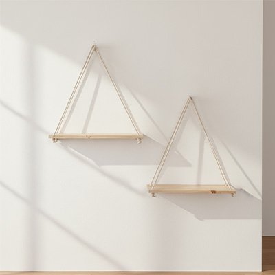 Etagere bois à corde