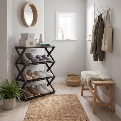 Etagere a chaussures CompactHome en PP haute densite pour rangement quotidien