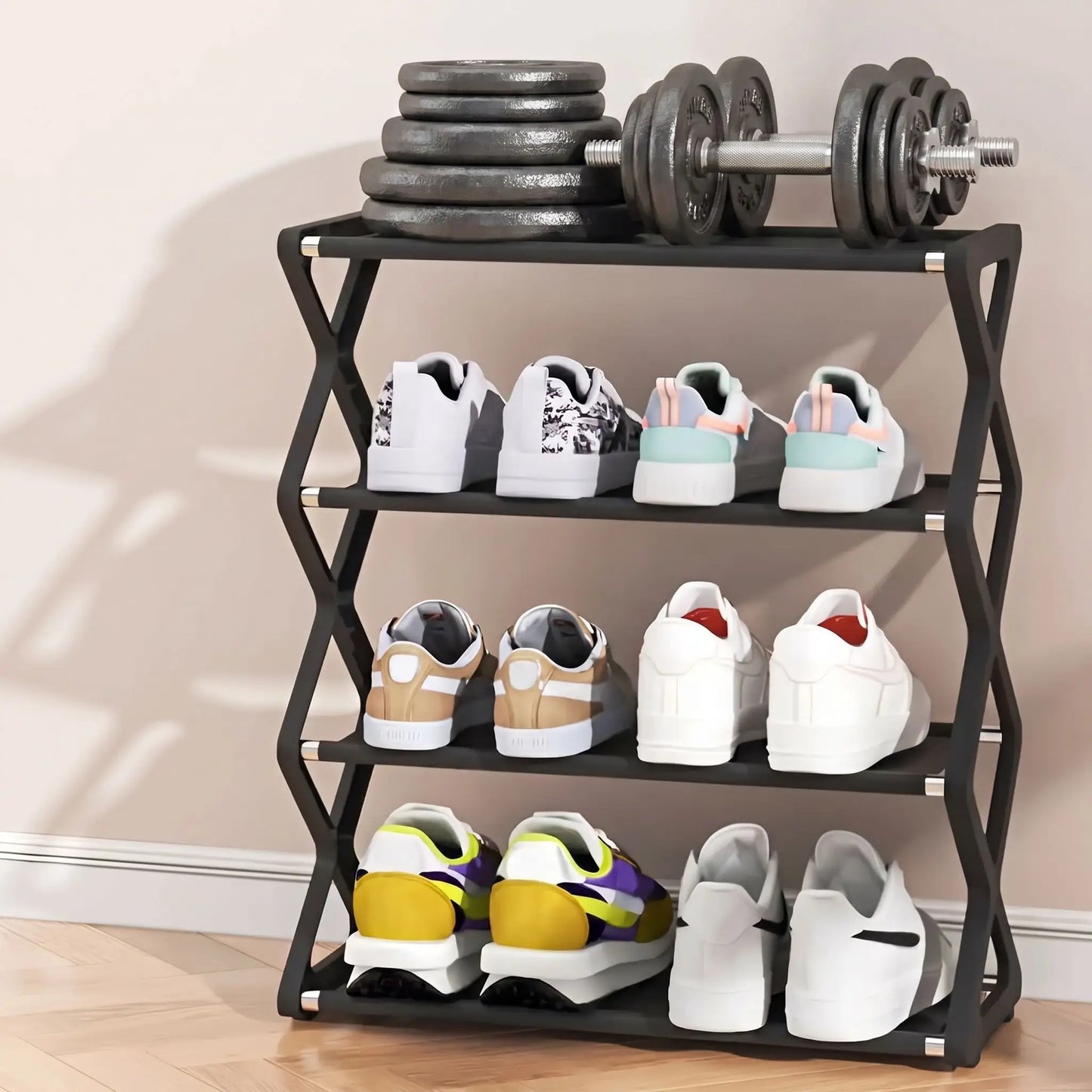 Étagère à chaussures design CompactHome pour optimiser l’espace de l’entrée avec solidité