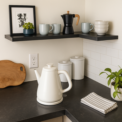 Etagere en bois chêne massif dans la cuisine