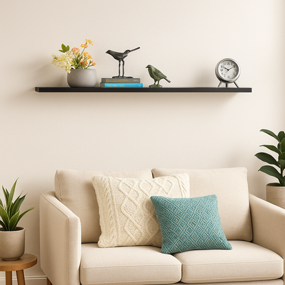 Etagere en bois chêne massif dans le salon