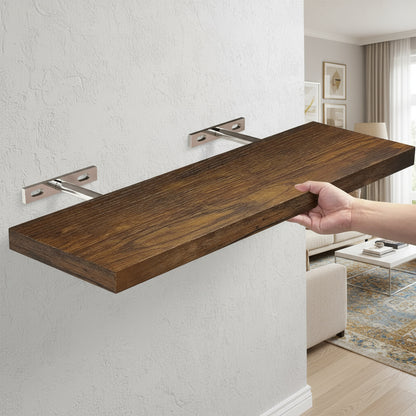 Etagere en bois chêne massif mode de fixations