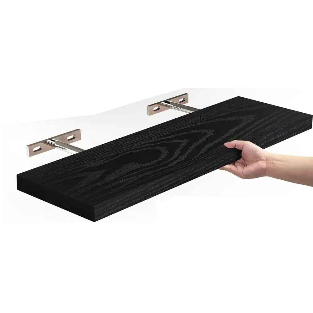 Etagere en bois chêne massif noir