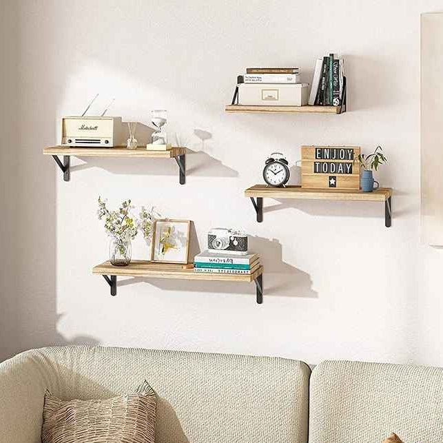 Étagère mural bois Polywood disposé dans un salon