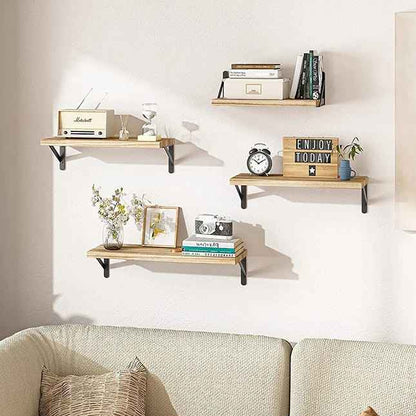 Étagère mural bois Polywood disposé dans un salon