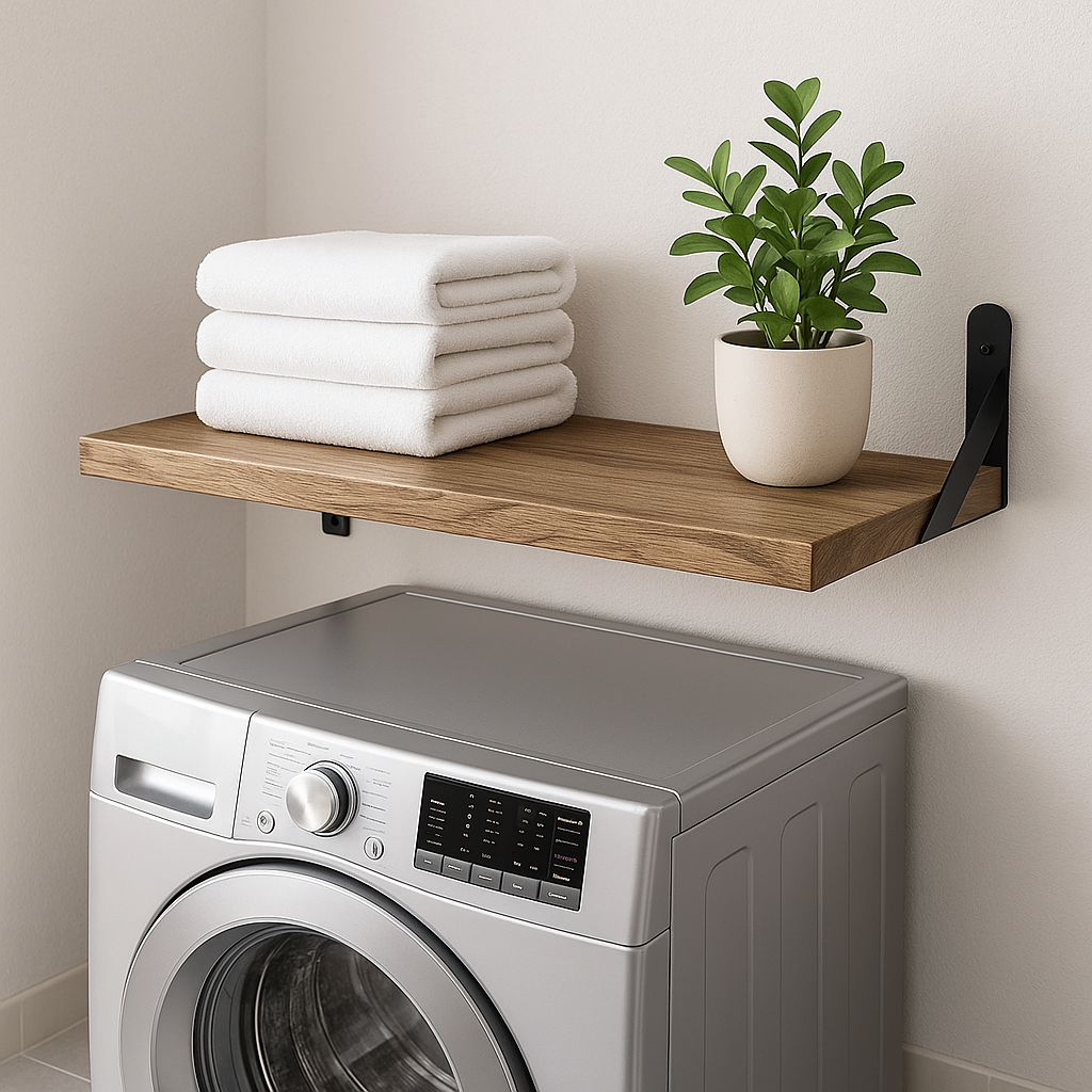Étagère mural bois polywood salle de lavage