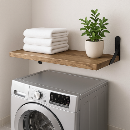 Étagère mural bois polywood salle de lavage