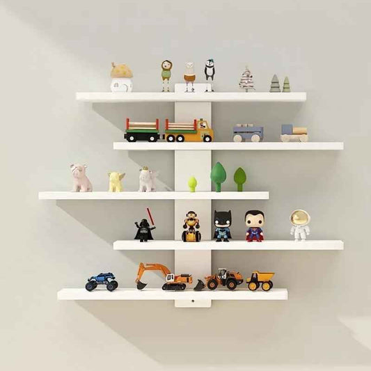 Étagère murale décorative blanche CollectionWood avec figurines