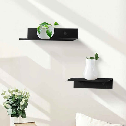 Etagere murale Design Aluminium noir décoration